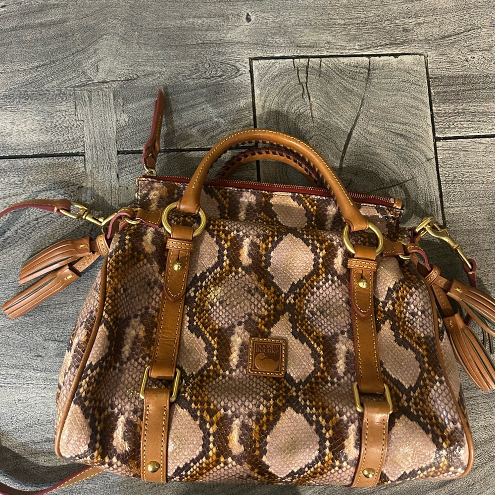 Dooney & Bourke Brown Florentine Python Snake Pri… - image 6